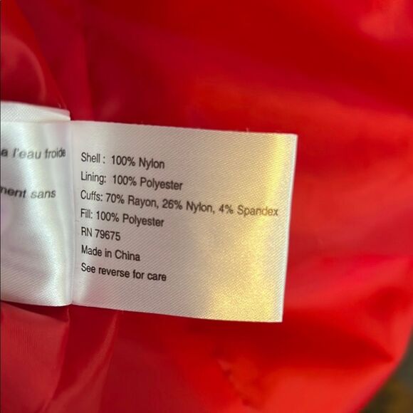 Michael Kors Red Hooded Puffer Down Winter Jacket With Diamond Quilting - Picture 7 of 8